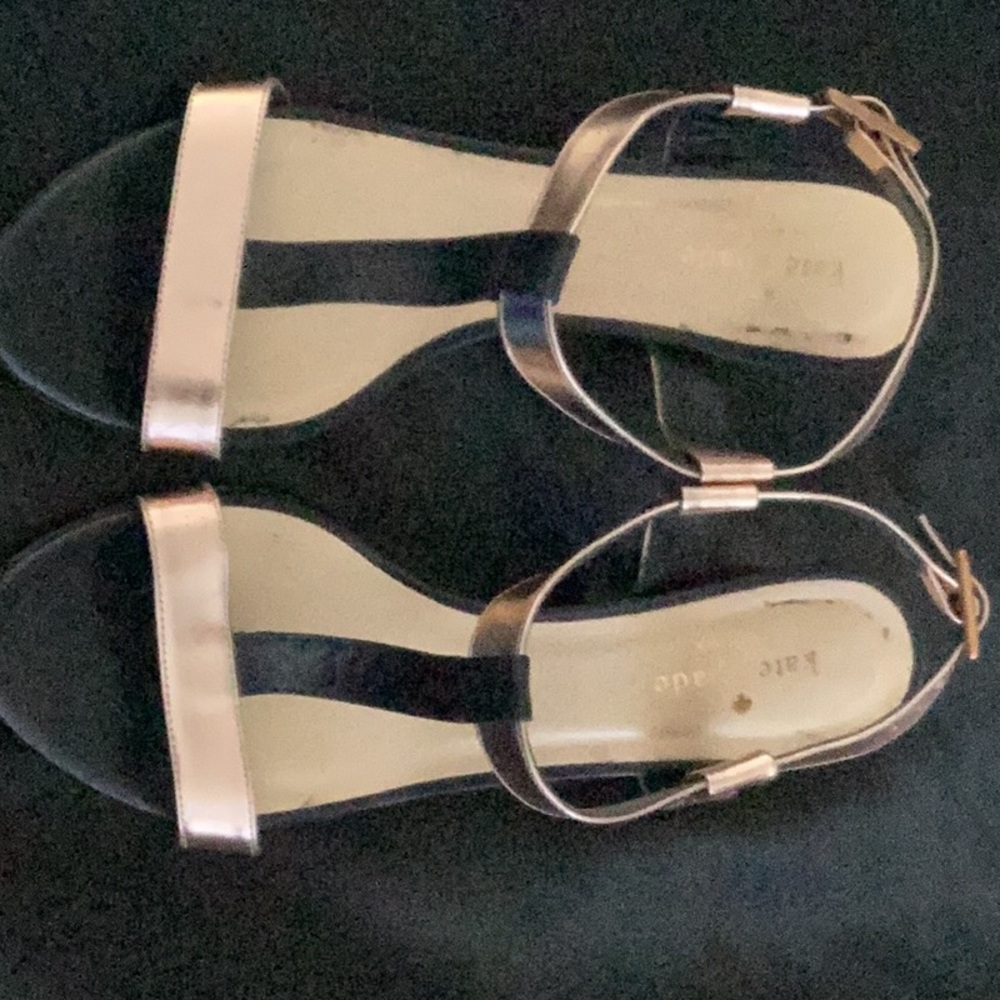 Kate Spade strapy sandals size 7.5. Black and rose gold.